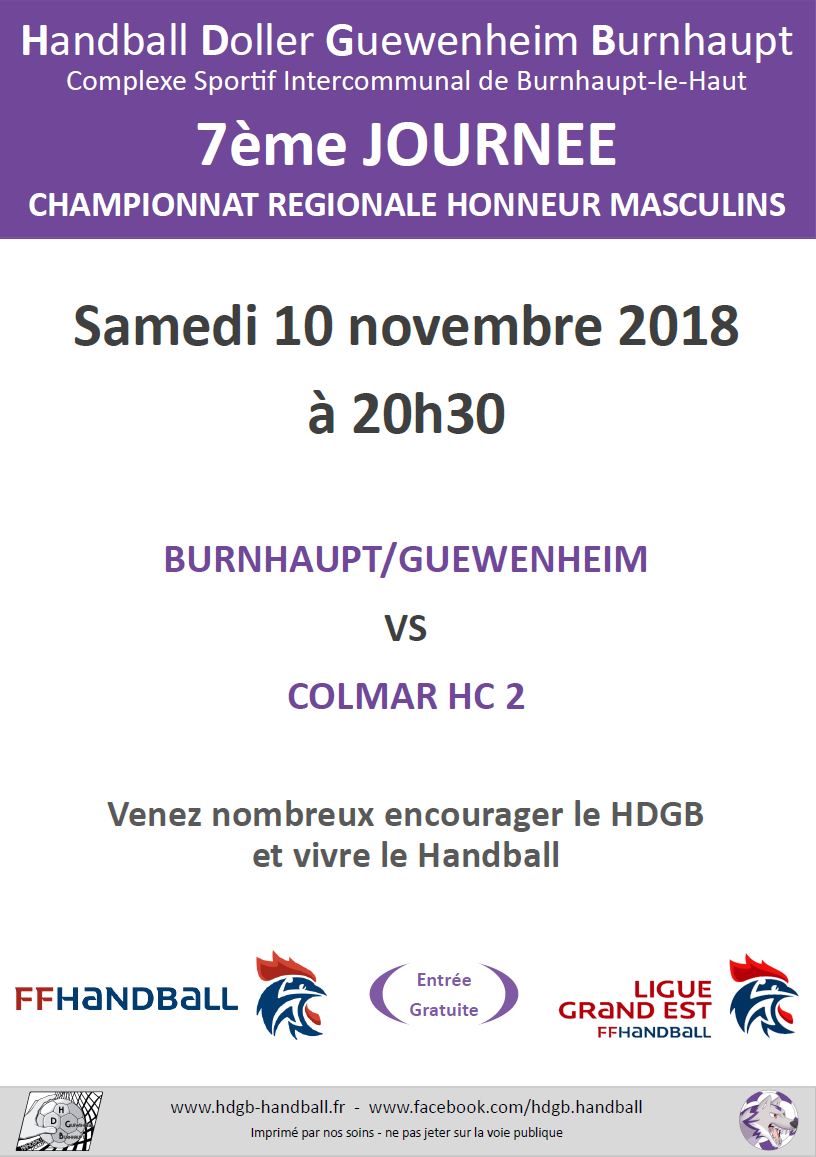 Match de Championnat Honneur Régional Masculins